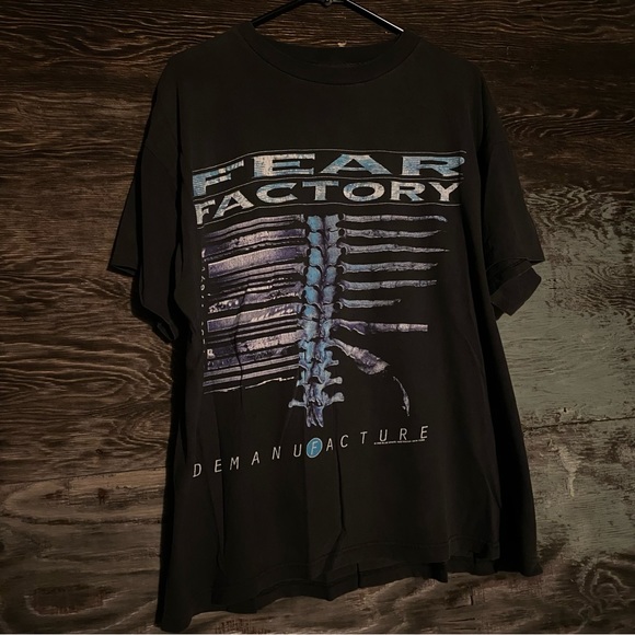VINTAGE 90s Fear Factory Band Tee - Picture 1 of 4